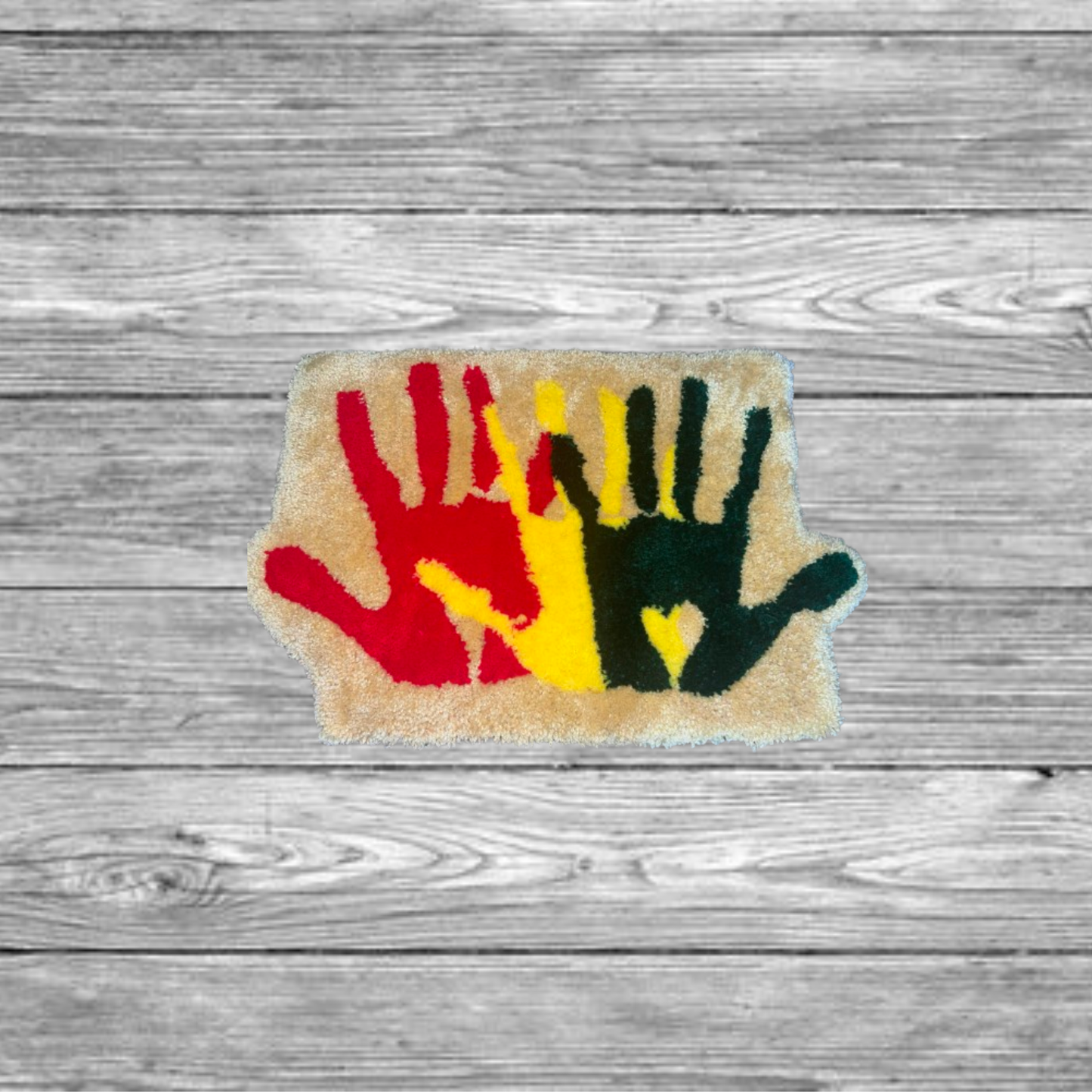 Juneteenth Heart Hands Tufted Rug