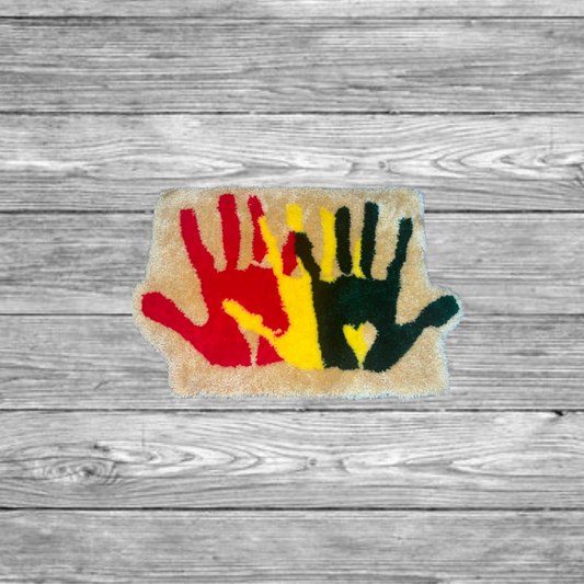Juneteenth Heart Hands Tufted Rug